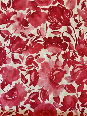 Clarke & Clarke - Caitlin Linen Raspberry - 2 Yards Linen Fabric