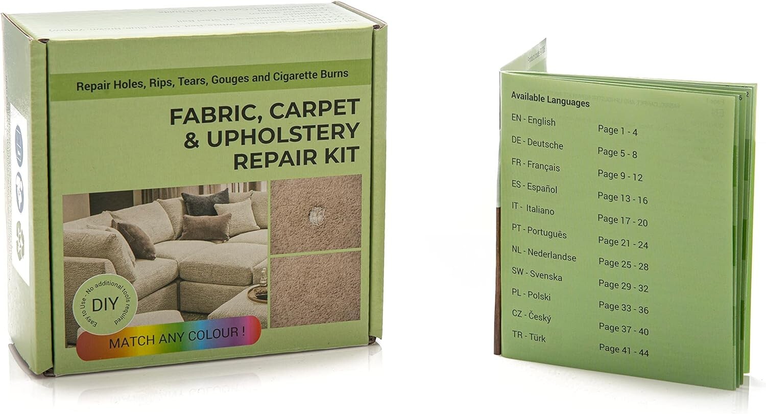 Fabric Upholstery DIY Repair Kit Car Seat Tears Carpet Holes Gouges