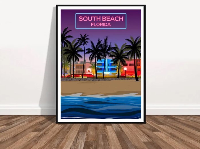 South Beach, Miami, Florida Print | eBay