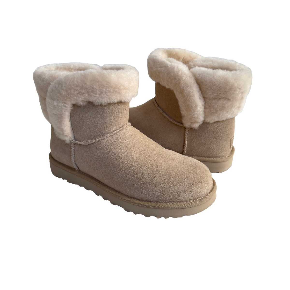 UGG SANIYA SHEARLING MINI SAWDUST WATER RESISTANT BOOTS US 10 / EU