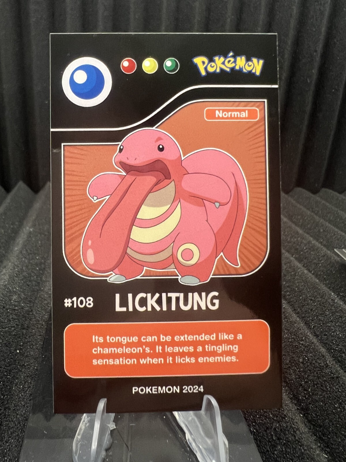 Lickitung #108 - Pokedex Black Kanto 2024 - Pokemon Card NM