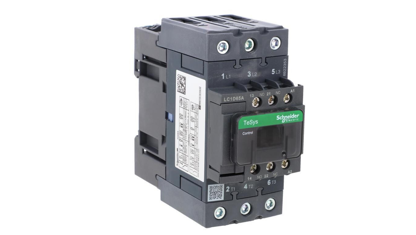 TeSys Deca Power contactor 65A 3P 24V AC 1Z 1R (EVK) LC1D65AB7 /T2UK