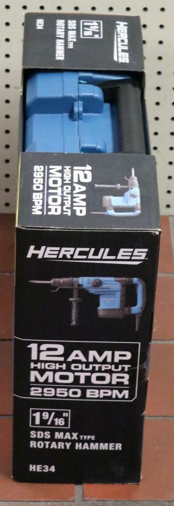 Hercules 12 Amp 1-9/16 in. SDS-Max Type Variable Speed Rotary Hammer with Maximum Vibration Control