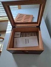 Cigar Humidor Jansfuren Spanish Cedar Handmade Cigar Box Glass Top humidors D...
