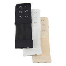 More of Me to Love Bra Stretch Extender 3Pack - Black, White, Beige - 2/3/4-Hook