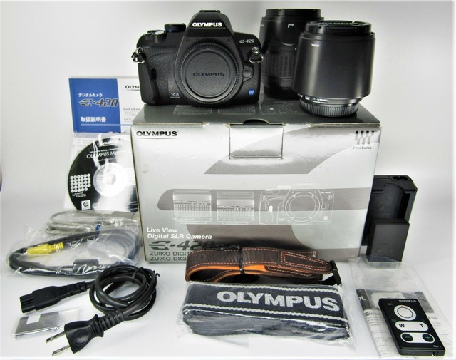 Olympus EVOLT E-420 10.0MP Digital SLR Camera - Black (Kit w/ 14-42mm ...