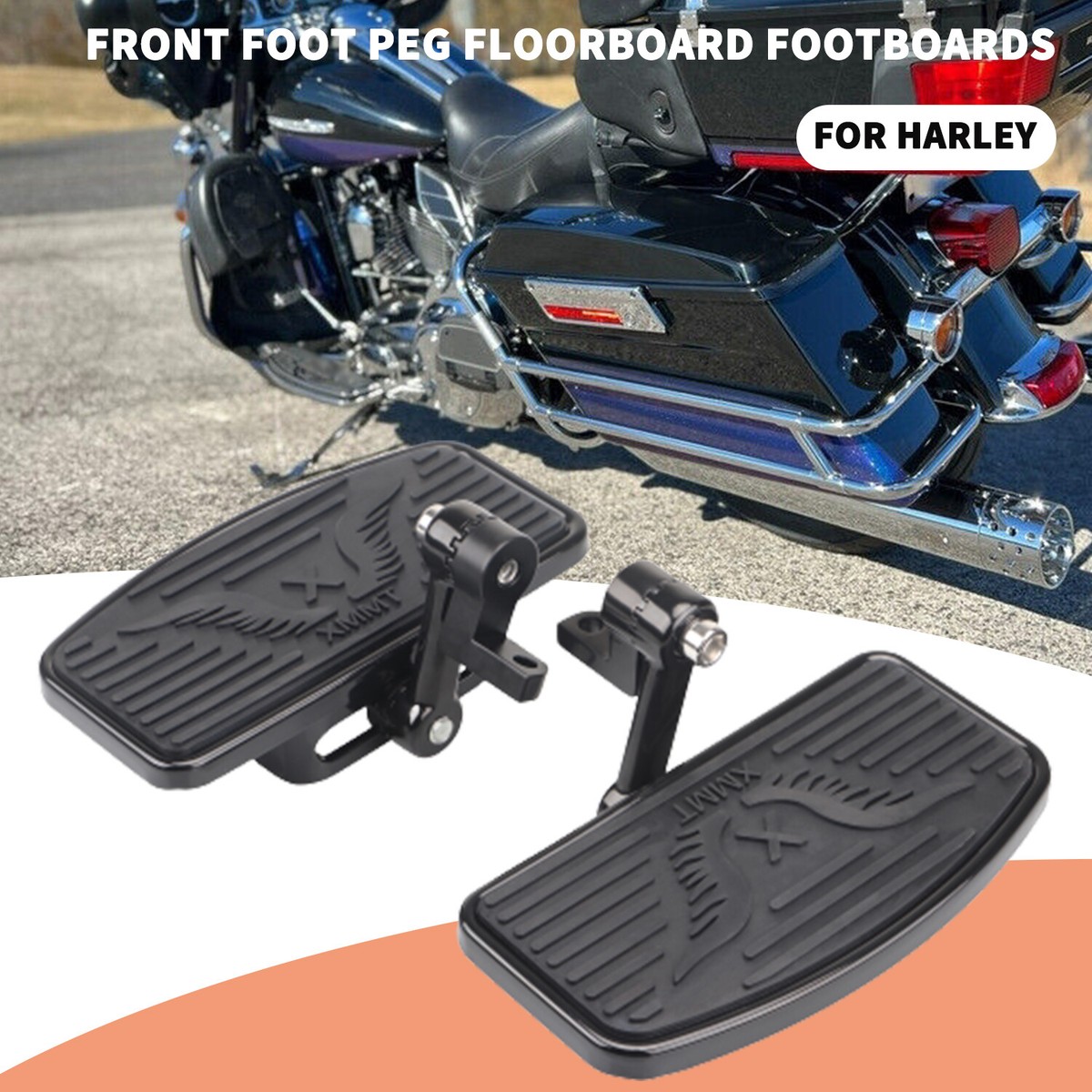 Pedane Poggiapiedi Universali Per Harley E Moto – Diametro 32 Mm (1,25"), Cromate, Per Paramotore Anteriore