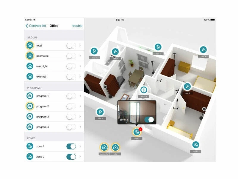 KIT allarme AMC serie X con centralex824v 8 zone espandibile a 24 KIT 534 - Immagine 2 di 2