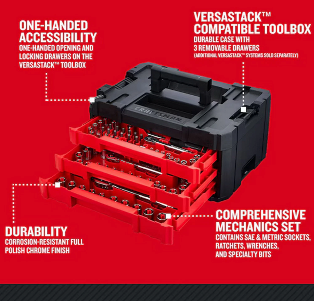 CRAFTSMAN CMMT45242 VERSASTACK 242-Piece Standard & Metric