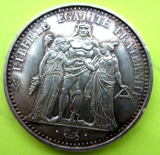 PIECE DE 10F HERCULE EN ARGENT DE 1967 SUP