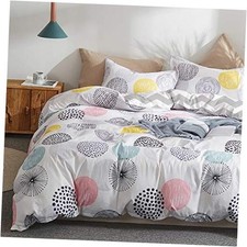3 Piece Duvet Cover Set Queen 1 duvet cover 2 pillow shams Colorful Dots