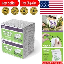 Streak-Free Clean with 150 Gentle Lens Wipes - Easy Use  Safe for All Lenses
