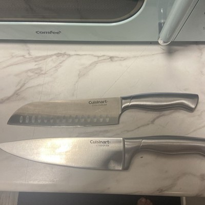 Set of 2 SHARP Cuisinart Knives 8'' Chefs Knife and 6'' Santoku Knife