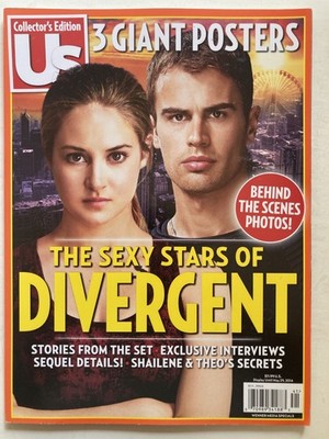 SHAILENE WOODLEY / THEO JAMES ''DIVERGENT'' 2014 US Magazine Special With Posters!