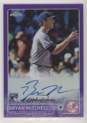 2015 Topps Chrome Rookie Purple Refractor /250 Bryan Mitchell #AR-BM Auto RC 0wq