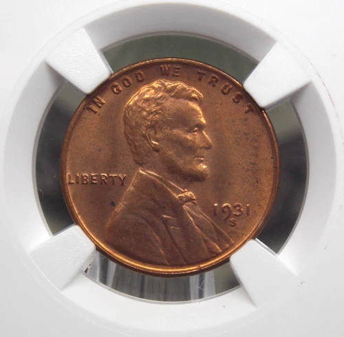 1931 "S" Lincoln WHEAT Cent Penny 1c NGC MS65 RD #013 *RED* Gem BU ECC&C, Inc.
