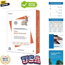 High-Quality 20 lb Printer Paper, 8.5 x 11, 500 Sheets with ColorLok Technology