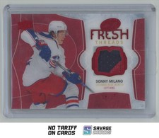 2016-17 Upper Deck ICE Fresh Threads Red Patch Sonny Milano RC /25 #FT-SM