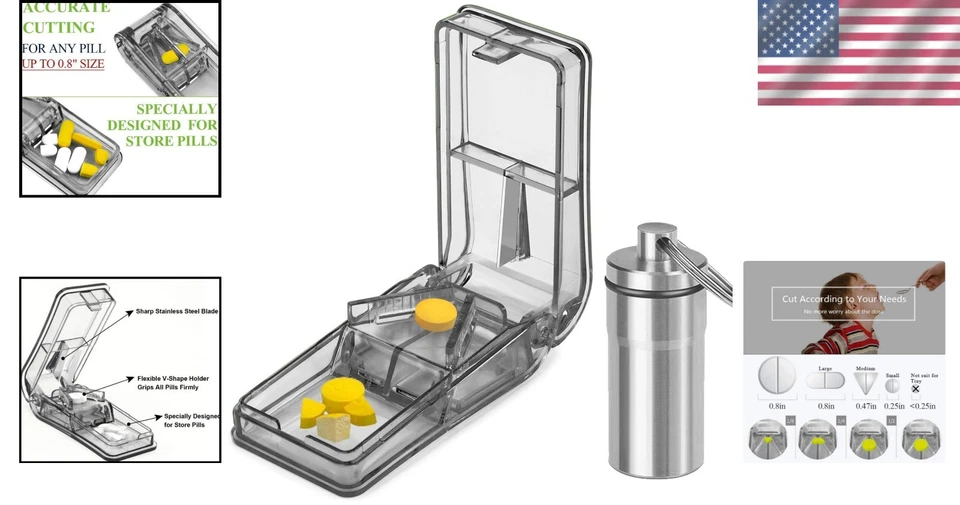 JohnBee Vitamin Pill Cutter: Compact & Waterproof, Ideal for Home & Travel - Image 2 of 4