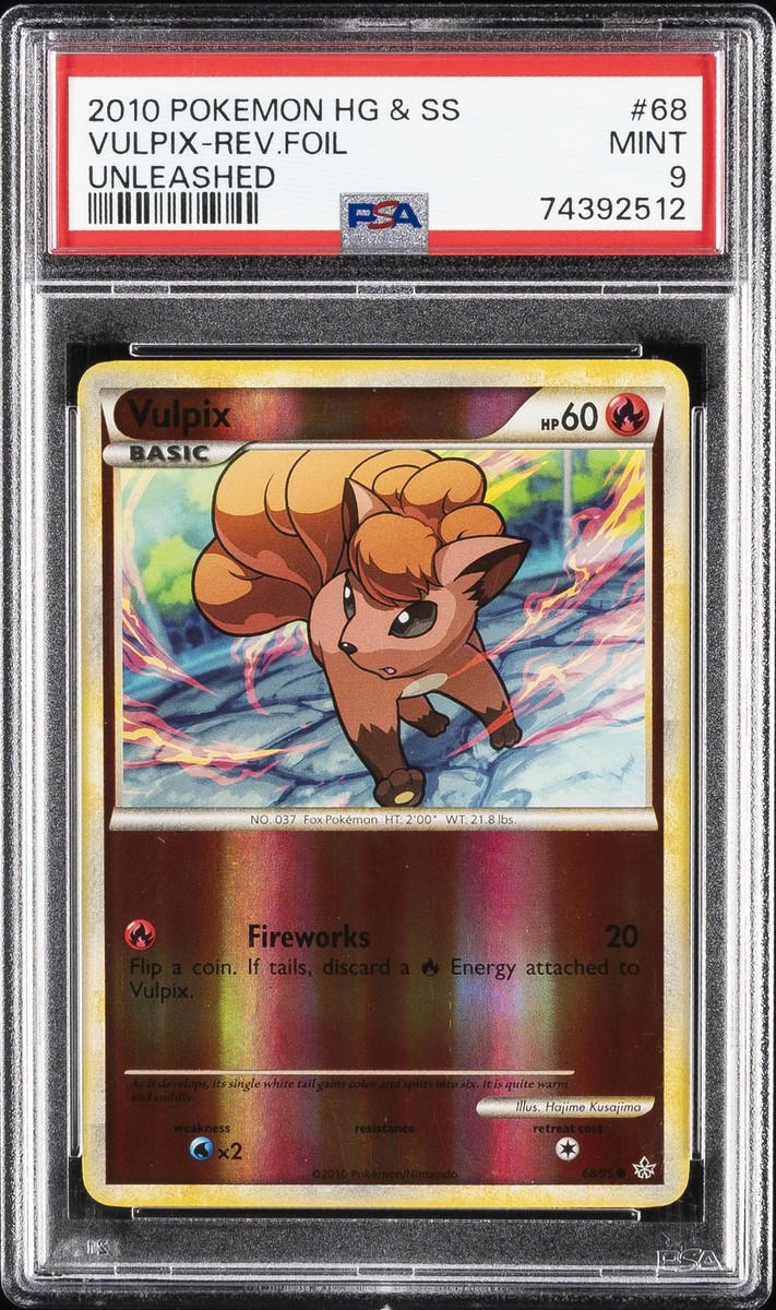 2010 POKEMON HEARTGOLD & SOULSILVER UNLEASHED #68 VULPIX-REVERSE
