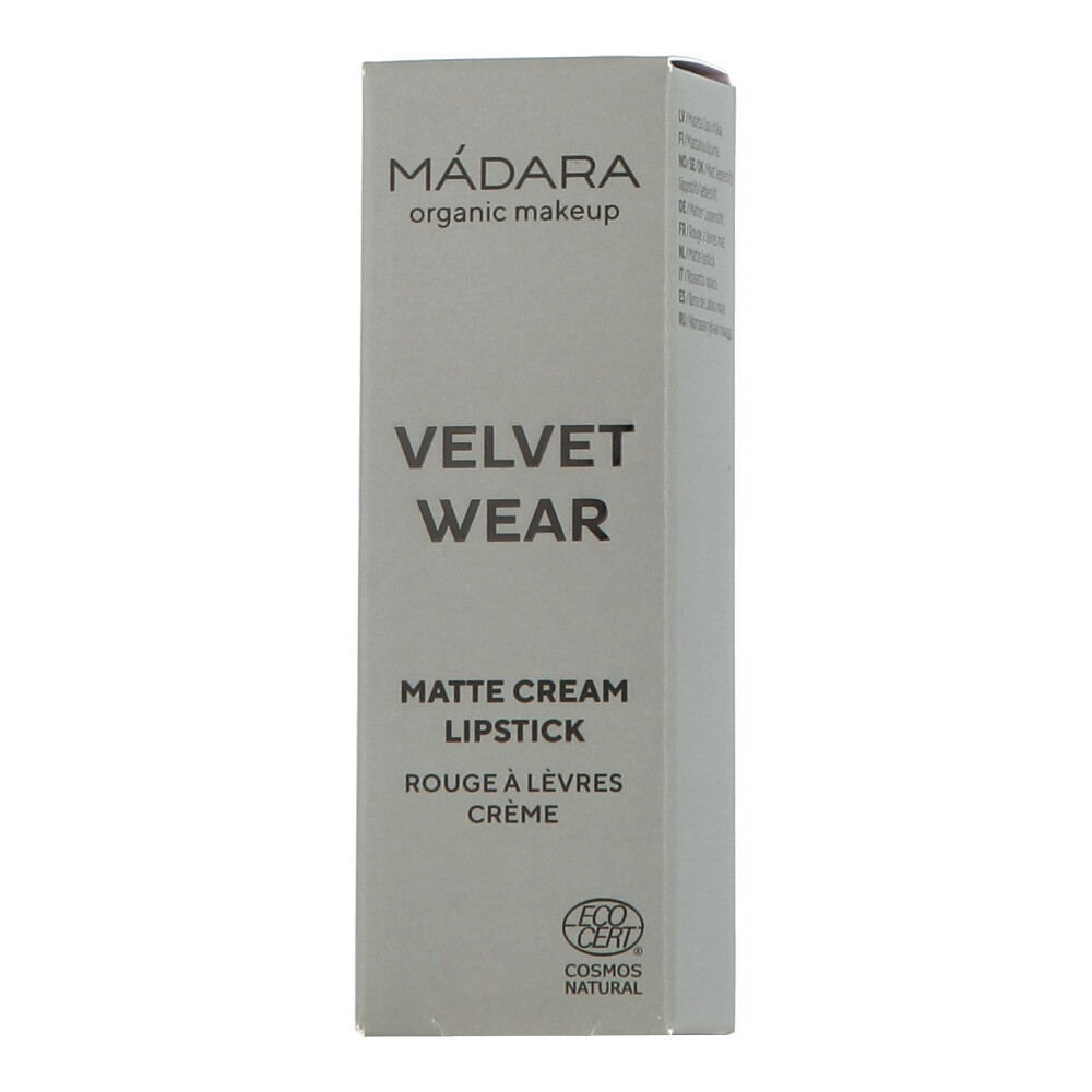 Матовая кремовая помада MÁDARA Velvet Wear - 35 Темно-телесных оттенков, 3,8 г