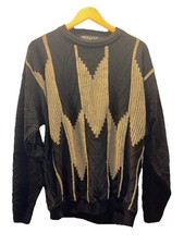 Vintage 90s Protege Collection Textured 3D Knit Sweater Sweatshirt Striped Large