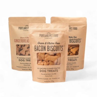 Portland Pet Food Company Natural Dog Treats Variety Pumpkin Gingerbread & Ba...