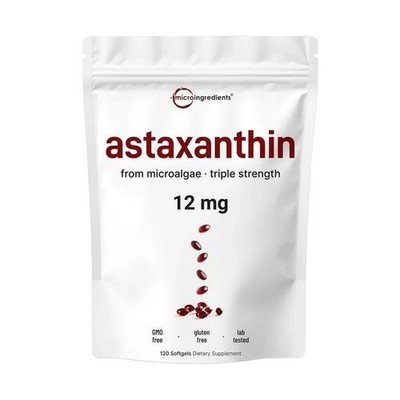 1/2/3x Astaxanthin 12mg Antioxidant Supplements Fresh Microalgae Eye Joint Care