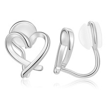 Clip On Earrings for Women Cute Heart Earrings Non piercing Clip Earrings for...