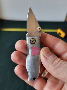 Handmade Folding Knife | Raw Brutalist Metal | Ukrainian Made | One of a Kind