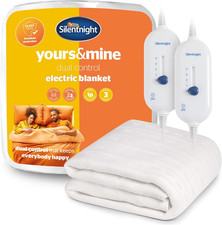 Image of Silentnight Dual Control Electric Blanket King Size - Heated Electric Bed Warmer