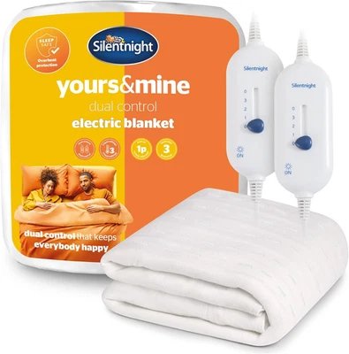Silentnight Dual Control Electric Blanket King Size - Heated Electric Bed Warmer