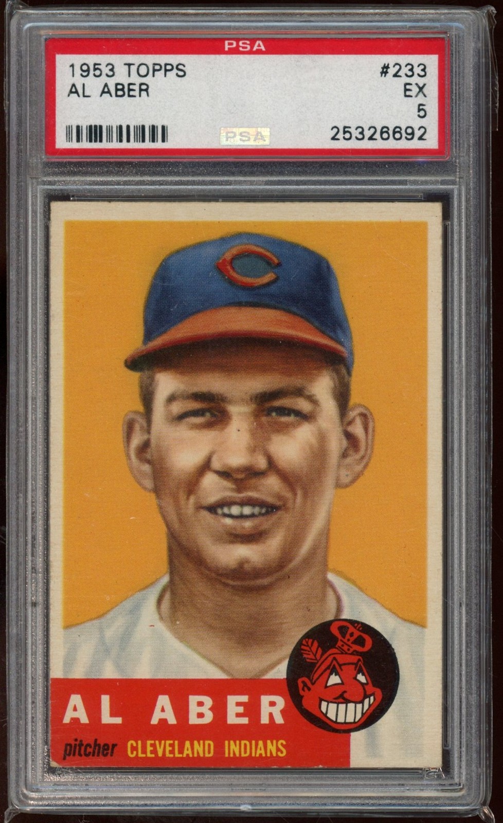 1953 Topps #233 Al Aber SP PSA 5
