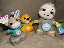 Fisher Price Linkimals Sloth Moose Beaver Teaching Game Song Dancing Toy Smooth