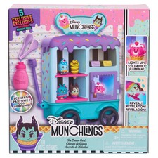Disney Munchlings Ice Cream Cart Playset 13 Piece Toy Set with Scented Figures