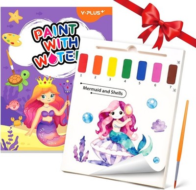 YPLUS Malen mit Wasserbüchern für Kleinkinder Aquarell-Malpapier, Kinder Pinsel