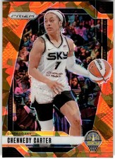 2024 Panini Prizm WNBA #66 Chennedy Carter Ice Orange Prizms