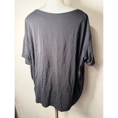 Women's Lululemon Athletica Relaxed Fit Tencel Short Sleeve Top Black Size 12