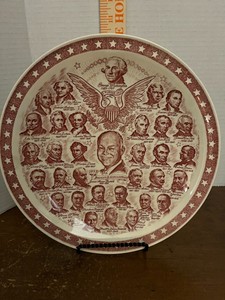 President Gallery 1953 Vernon Kilns Historic Presidents Plate 2nd Addition