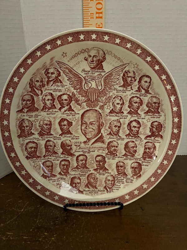 President Gallery 1953 Vernon Kilns Historic Presidents Plate 2nd Addition