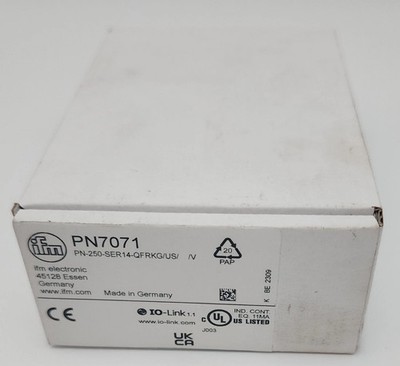IFM PN7071 PN-250-SER14-QFRKG/US/ PRESSURE SENSOR *NEXT DAY AVAILABLE*
