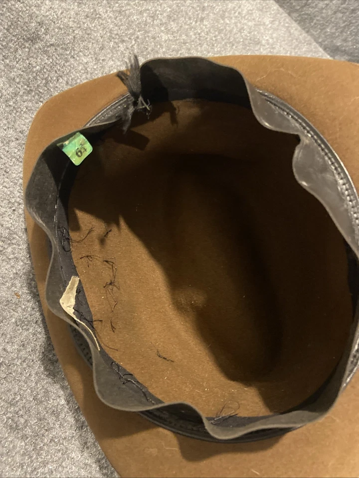 1950s vintage DOBBS fifth avenue FUR FELTED fedora hat 6-3/4 brown - Image 2 of 4