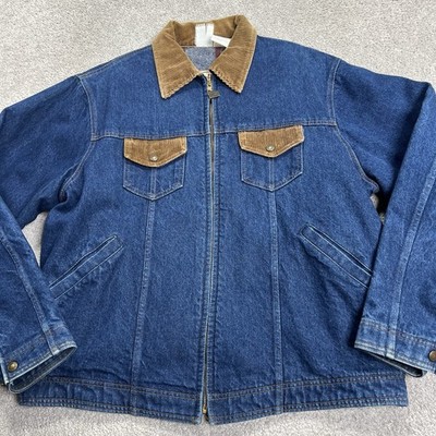 Vintage Walls Blizzard-Pruf Jacket Men's XL Trucker USA Blanket Lined Denim 80's