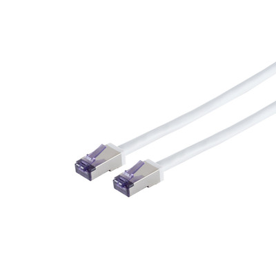 Patchkabel Cat.6A S/FTP SuperFlex,Ethernet ,Netzwerk ,LAN-Kabel 10GB Weiß 0,25m