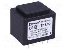 3VA 12V Transformer: encapsulated 12V 125mA 230VAC 125mA PCB