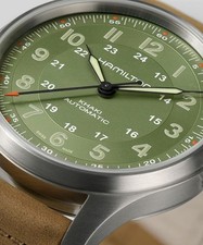 Unused HAMILTON Khaki Field Titanium Auto H70545560 Green Men's Watch in Box 4