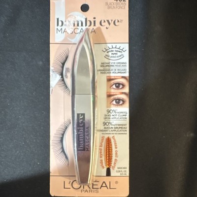 L'Oréal Paris Bambi Eye Mascara, Black Brown Curling Ophthalmologist Tested 0.28