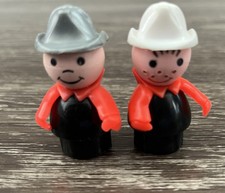 Vintage Fisher Price Little People Rare HTF Fireman + Whoops Freckles Off-Set