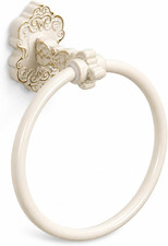 Bathroom Towel Ring - Vintage Style Cream Towel Hanger - Wall Mount Kitchen