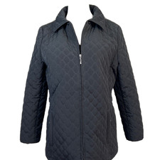 BC Best Connections Quilted Jacket Size S Black Country Padded Zip Up Pockets
